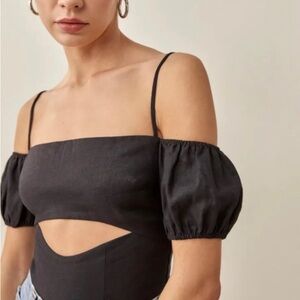 Reformation Lainey Linen Top Size 2